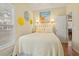 Cozy bedroom with a queen bed and beach-themed decor at 6001 - 1243 S Kings Hwy., Myrtle Beach, SC 29575