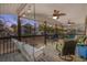 Relaxing deck with seating, swing, and lights at 6001-Mh53 S Kings Highway, Myrtle Beach, SC 29575