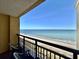 Breathtaking oceanfront view from the condo's private balcony with seating at 6900 N Ocean Blvd. # 1234, Myrtle Beach, SC 29577