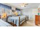 Guest bedroom with three twin beds, and ceiling fan at 775 Plantation Dr. # 48, Little River, SC 29566