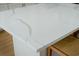 Close-up of kitchen island with white quartz countertop at 8579 Balmy Breeze Pl. # 43, Myrtle Beach, SC 29572