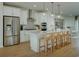 Modern kitchen with stainless steel appliances and an island at 8579 Balmy Breeze Pl. # 43, Myrtle Beach, SC 29572