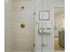 Spacious shower with glass enclosure and modern fixtures at 8579 Balmy Breeze Pl. # 43, Myrtle Beach, SC 29572