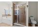 Elegant bathroom featuring a separate tub and shower with stylish tile work at 113 Preservation Dr., Myrtle Beach, SC 29572
