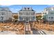 Aerial view of a charming beach house with boardwalk access at 1187 Norris Dr., Pawleys Island, SC 29585