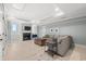 Spacious living room with fireplace, high ceilings and ocean views at 1187 Norris Dr., Pawleys Island, SC 29585