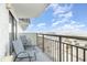 Balcony with chairs and ocean view at 2001 S Ocean Blvd. # 811, Myrtle Beach, SC 29577