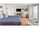 Studio bedroom with a king-size bed and balcony access at 2001 S Ocean Blvd. # 811, Myrtle Beach, SC 29577