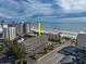 Aerial view showcasing oceanfront location and nearby buildings at 202 75Th Ave. N # 5604/5605, Myrtle Beach, SC 29572