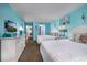 Bedroom with two twin beds and ocean themed decor at 202 75Th Ave. N # 5604/5605, Myrtle Beach, SC 29572