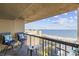 Balcony with ocean view, seating for two, and small table at 210 75Th Ave. N # 4141, Myrtle Beach, SC 29572