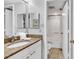 Bathroom with single vanity and shower/tub combo at 215 Baslow Ct. # 1-B, Myrtle Beach, SC 29572