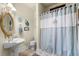Bathroom with pedestal sink and shower/tub combo at 2180 Waterview Dr. # 812, North Myrtle Beach, SC 29582
