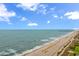 Aerial view of beach, ocean and pier at 2511 S Ocean Blvd. # 1601, Myrtle Beach, SC 29577