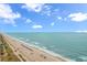 Aerial view of beach and oceanfront at 2511 S Ocean Blvd. # 1601, Myrtle Beach, SC 29577