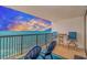Ocean view balcony with seating for relaxing at 2511 S Ocean Blvd. # 1601, Myrtle Beach, SC 29577