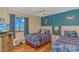 Twin bedroom with ocean view and nautical-themed decor at 2511 S Ocean Blvd. # 1601, Myrtle Beach, SC 29577