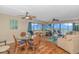 Spacious living room with ocean views and hardwood floors at 2511 S Ocean Blvd. # 1601, Myrtle Beach, SC 29577