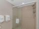 Shower stall with beige tile and glass enclosure at 2511 S Ocean Blvd. # 1601, Myrtle Beach, SC 29577