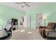Bedroom with home office and adjacent bathroom at 3518 Bells Lake Circle # 215, Longs, SC 29568