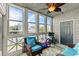 Relaxing sunroom with waterfront views and casual seating at 4396 Baldwin Ave. # 34, Little River, SC 29566