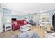 Spacious living room with plenty of seating, modern decor, and an open layout that seamlessly flows into the kitchen at 5511 N Ocean Blvd. # 302, Myrtle Beach, SC 29577