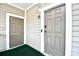 Exterior entryway with two doors and neutral color scheme at 6015 Catalina Dr. # 431, North Myrtle Beach, SC 29582