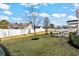 Expansive grassy backyard with mature trees and privacy fence at 626 Notting Hill Ct., Conway, SC 29526