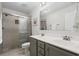 Bathroom with double vanity and shower at 626 Notting Hill Ct., Conway, SC 29526