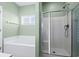 Bathroom with bathtub and separate walk-in shower at 626 Notting Hill Ct., Conway, SC 29526