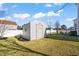 Well-maintained storage shed in the backyard at 626 Notting Hill Ct., Conway, SC 29526