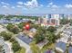 Aerial showing the property's location near the beach and other buildings at 7602 Porcher Dr. # C, Myrtle Beach, SC 29572