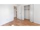 Bedroom with hardwood floors and closet at 804 Geddings Dr., Myrtle Beach, SC 29588