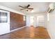 Sunroom with access to the backyard and built-in shelving at 804 Geddings Dr., Myrtle Beach, SC 29588