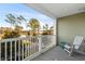 Private balcony overlooking a pond and trees at 1009 World Tour Blvd. # 304, Myrtle Beach, SC 29579