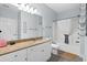 Bathroom with a tub, shower, and granite countertop at 1009 World Tour Blvd. # 304, Myrtle Beach, SC 29579