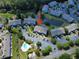 Aerial view of complex with community pool and easy parking at 1109 Peace Pipe Ln. # 201, Myrtle Beach, SC 29579