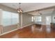 Bright living room featuring hardwood floors and vaulted ceiling at 1325 Cascarilla Ct., Myrtle Beach, SC 29579