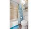 Bathroom with tub, shower, and beach-themed decor at 2001 S Ocean Blvd. # 1401, Myrtle Beach, SC 29577