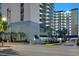 Night view of a beachfront high-rise building at 2001 S Ocean Blvd. # 1401, Myrtle Beach, SC 29577