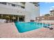 Outdoor pool with brick deck and access ramp at 2001 S Ocean Blvd. # 1401, Myrtle Beach, SC 29577