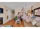 Living room with hardwood floors and a fireplace at 207 Townes Ct., Myrtle Beach, SC 29588