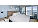King size bed and ocean view at 2401 S Ocean Blvd. # 1160, Myrtle Beach, SC 29577