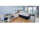 Bedroom with ocean view and white furniture at 2401 S Ocean Blvd. # 1160, Myrtle Beach, SC 29577