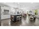Spacious open floor plan with an island, seating, and stainless steel appliances at 2450 Craven Dr., Myrtle Beach, SC 29579