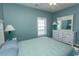 Main bedroom with dresser and queen bed at 249 Moonglow Circle # 201, Murrells Inlet, SC 29576