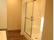 Clean and bright walk in shower with glass door at 2901 N Nichols Hwy., Nichols, SC 29581
