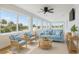 Bright living room with serene water views, comfortable seating, and lots of natural light at 3545 Marion Ln., Murrells Inlet, SC 29576