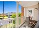 Private balcony with seating for two at 3761 Citation Way # 521 & S-54, Myrtle Beach, SC 29577