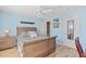 Bedroom with a double bed and built-in shelving at 3761 Citation Way # 521 & S-54, Myrtle Beach, SC 29577